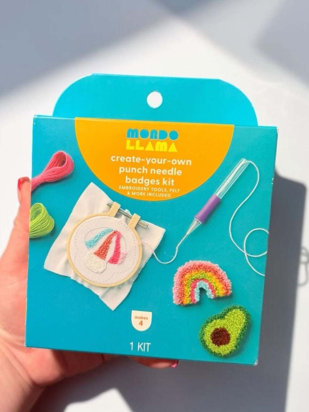 Mondo Llama Create-Your-Own Punch Needle Badges Kit